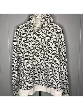 Y2K AOP Yin Yang Grunge Pullover Sweatshirt Hoodie sz LG